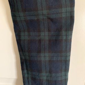 H&M Skinny Fit Denim Green Plaid Jeans